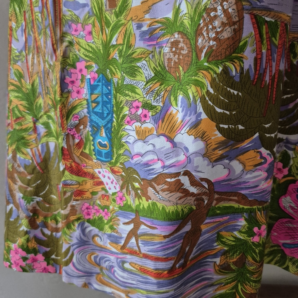 Vintage Liberty House Floral Tiki Dress Size 14 - Picture 8 of 16